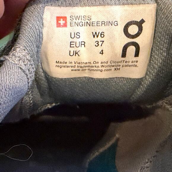 On Running Cloudswift Running Teal Blue Women's Running Shoes Sneakers Sz 6 - Picture 4 of 10